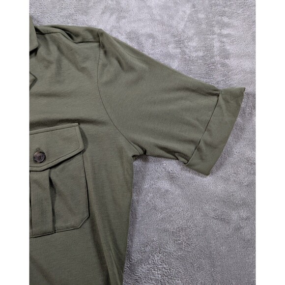 Joie Jadallah Shirt Dress Womens S Green Jersey Knit Belted Casual Pockets - Picture 4 of 11